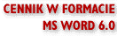 Cennik w formacie MS Word 6.0